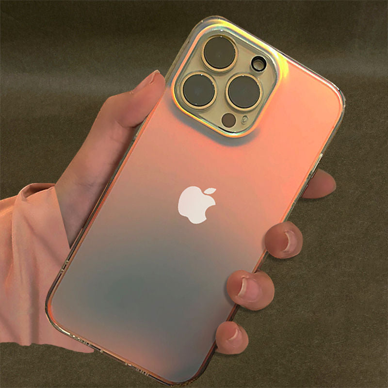 eybag Luxury Matte Laser Aurora Phone Case for iPhone 13 Pro Max 12 11 XS X XR 7 Plus 12 13 Mini Hybrid Ammor Shockproof Back Cover