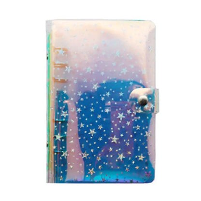 eybag A5 A6 Creative Cute Transparent 6 Ring Colorful Loose-leaf Hand Book Student Notebook Ring Binder Kawaii School Supplies