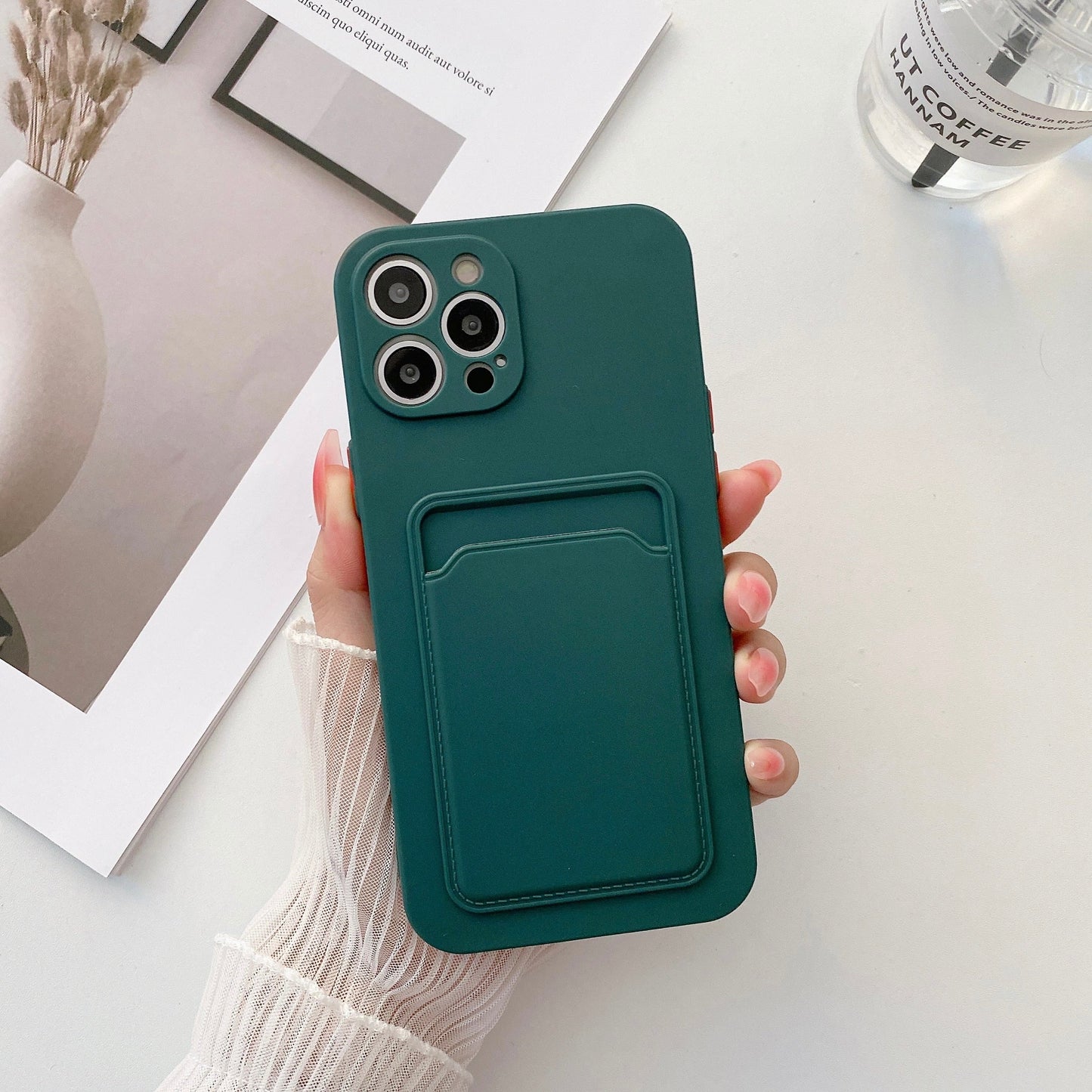 eybag Phone Case For iphone 11 12 13 pro max XR x xs max 7 8 plus se 12 mini 12 pro Soft Silicone Wallet Card Holder cover