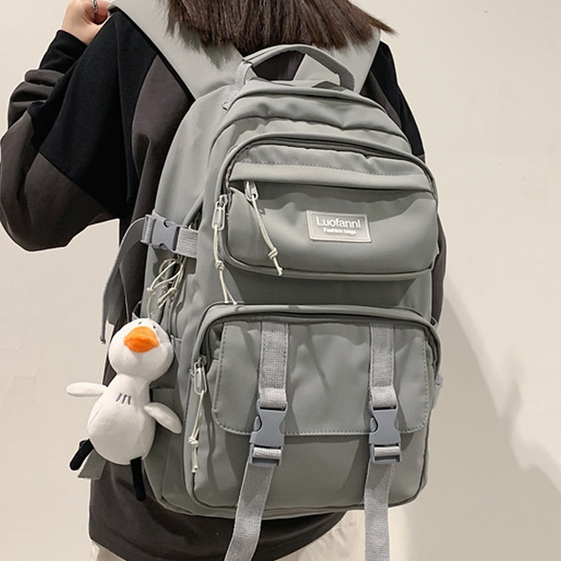 eybag Fashion Men Backpack Waterproof Nylon Rucksack for Teenager Schoolbag Kawaii Women Bag Lovers Travel Shoulder Mochila