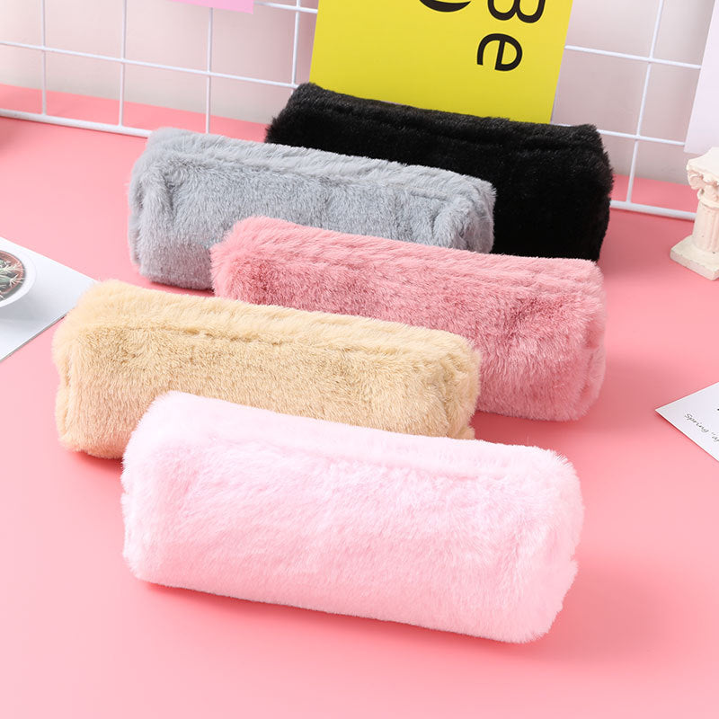 eybag Cute Plush Pencil Pouch Pen Bag for Girls Kawaii Stationery Large Capacity Pencil Case Pen Box Cosmetic Pouch Storage Bag