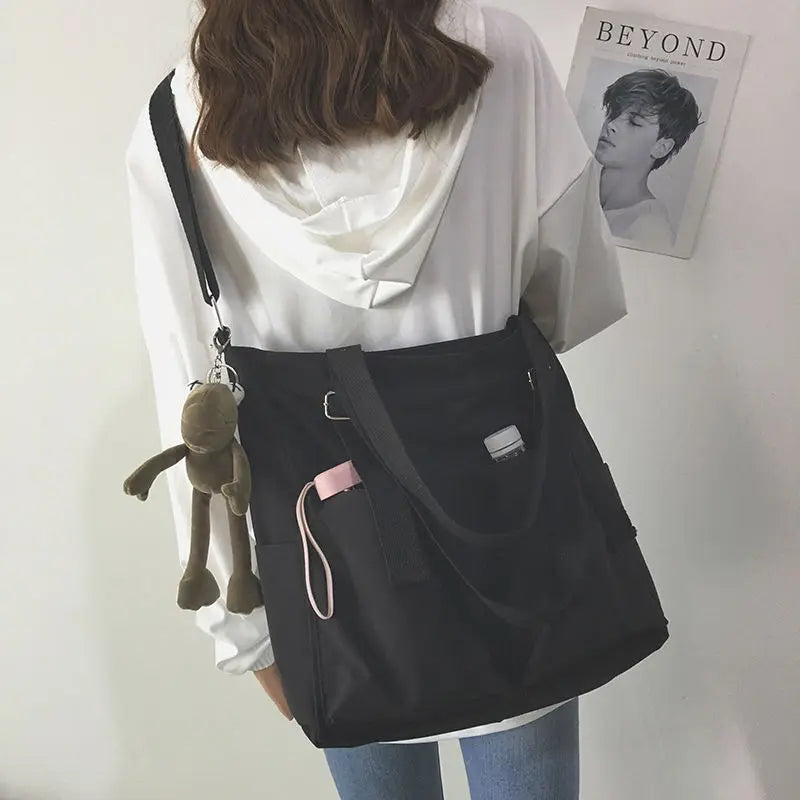 eybag Waterproof Oxford Large Capacity Canvas Girl Shoulder Hand Bucket Bag Basket Female Crossbody Bags For Women Casual Tote Purses