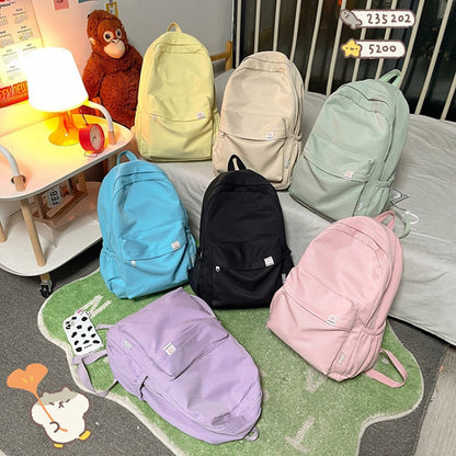 eybag New Waterproof Nylon Women Backpack Female Travel Bag Backpacks Schoolbag for Teenage Girls Solid Color Bookbag Mochila Bookbag