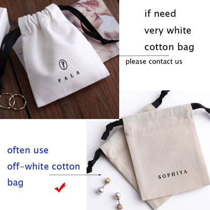 eybag Higher Quality Sew Cotton Jewelry Gift Bags 5x7cm(2"x2.75") 7x9cm 11x14cm 15x20cm(6x8in) Makeup Pouches Custom Logo Sack