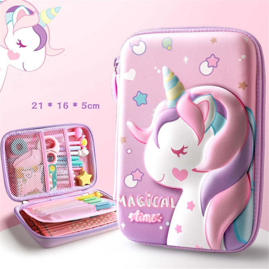 eybag Pencil Cases Unicorn Trousse Kawaii Stationery Licorne Etui Estuche Case School Supplies Cute Papeleria Astronaut Pencil Box Bag