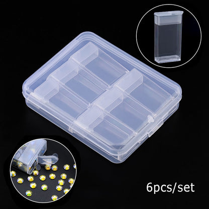 eybag Practical jewelry storage Adjustable Plastic Compartment Storage Box Jewelry Earring Bin Case Container Storage Boxes