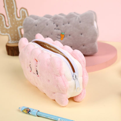 eybag Simulation sandwich biscuits cute pencil case School pencil bag color Plush pen case Student School stationery bag kids pen bag