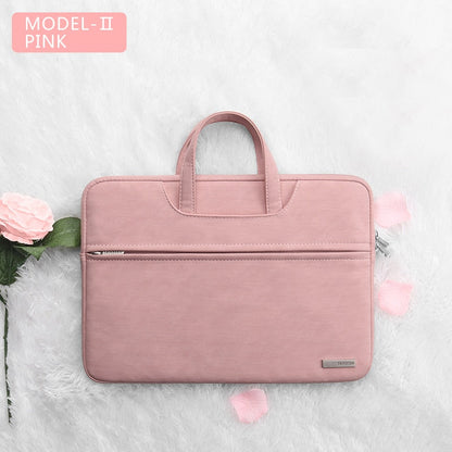 eybag PU Leather women Laptop Bag Notebook Case Carrying Briefcase for Macbook Air 13.3 14 15.6 inch men Handbags shoulder sleeve Bag