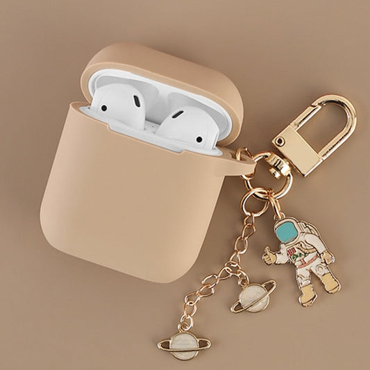 eybag Cosmic Astronaut Spaceman Silicone Case for Apple AirPods 1 2 Case with Keychain Wireless Earphone Case Accessories Cover Box