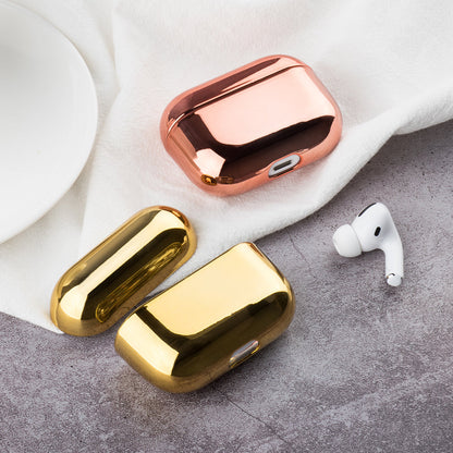 eybag For AirPods Pro 3 Case Luxury Gold Plating Hard Cover Bluetooth Wireless Earphone Case Headphone For Air pods 2 Pro Charging Box