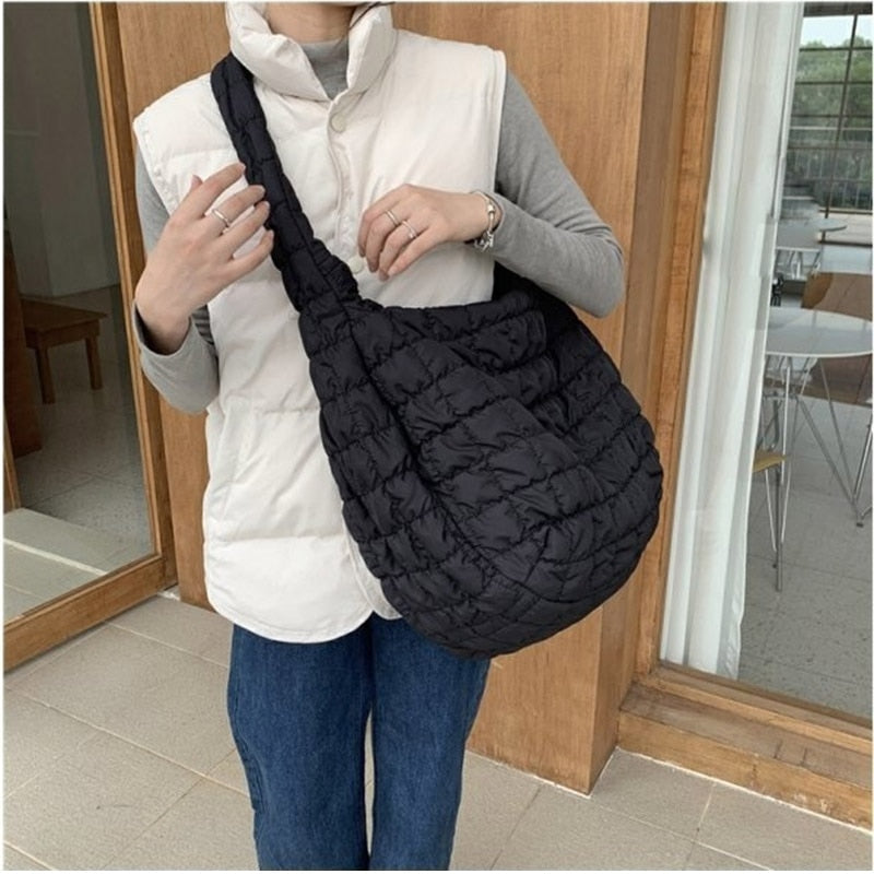 eybag Casual Big Capacity Shoulder Bags Luxury Women Designer Handbag Fashion Space Cotton Nylon Crossbody Bag Tote Lady Shopper Pack