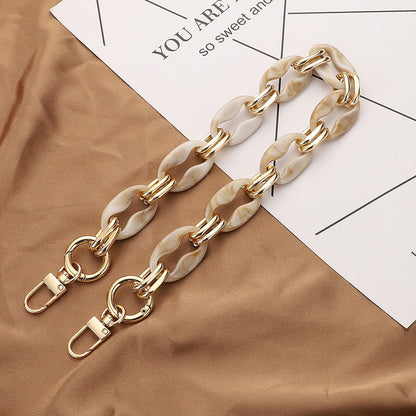 Lkblock New Acrylic Bag Chain Bag Strap Removable Bag Accessories Colourful Women's Resin Chain chain of bags Purse Chain Fishbone chain