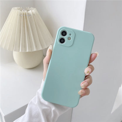 eybag Soft Silicone Candy Colour Phone Case For iPhone 11 12 Pro Max 13Mini Camera Protection XS X XR 7 8 Plus SE2020 Matte Shockproof