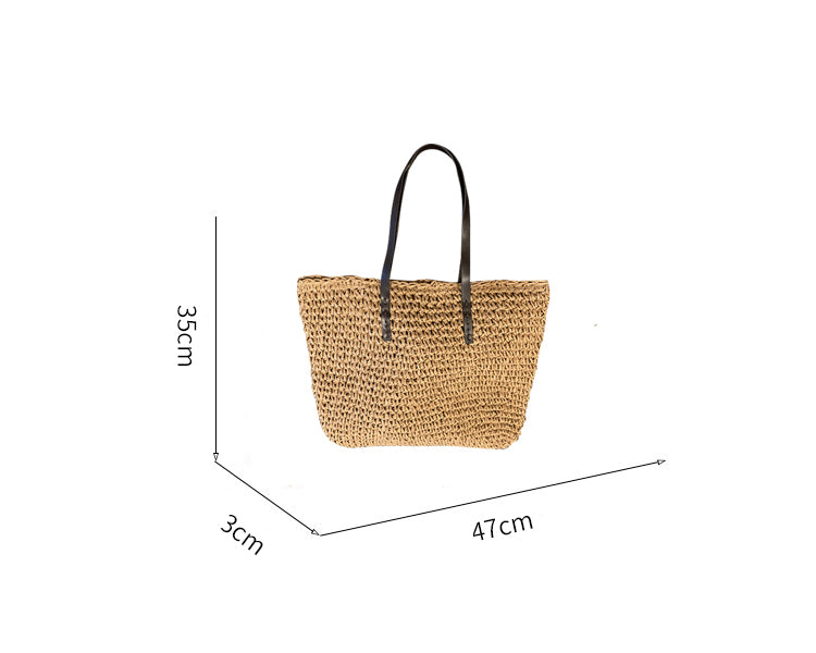 eybag casual rattan large capacity tote for women wicker woven wooden handbags summer beach straw bag lady big purses travel sac