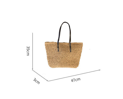 eybag casual rattan large capacity tote for women wicker woven wooden handbags summer beach straw bag lady big purses travel sac