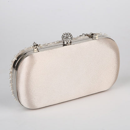 eybag Women's Clutch Bag Crystal Pearl Clutch Purse Luxury Handbag Embroidery Evening Bag Wedding Bag for Bridal Shoulder Bag