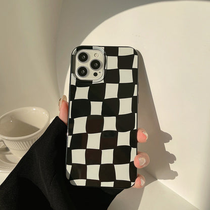 eybag Soft silicone grid lattice protection phone case for iphone 13ProMax XR X XS 8 7 Plus 11 12 13 Pro Max Mini cover INS Coque back