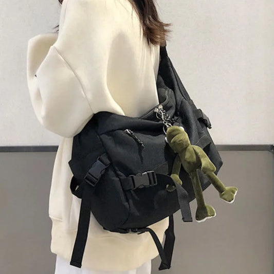 eybag Harajuku Techwear Canvas Sling Bag Gothic Crossbody Bags For Women Handbag Purses And Handbags Bolsas Feminina Shoulder Bag Frog