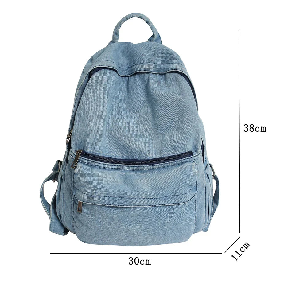 eybag New Female Backpack Fashion Mini Denim Backpacks Woman Students Bags Teen Girl School Bag Youth Women Rucksack Mochila