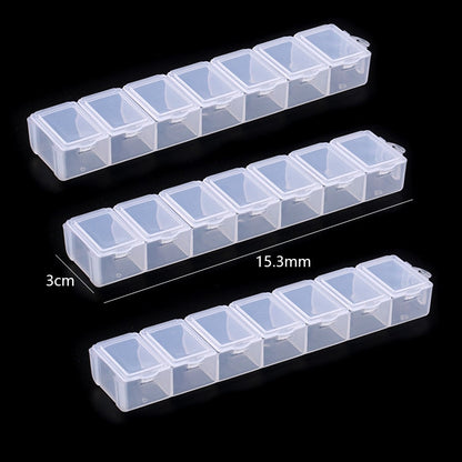 eybag Practical jewelry storage Adjustable Plastic Compartment Storage Box Jewelry Earring Bin Case Container Storage Boxes