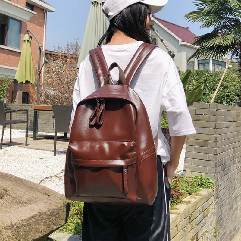 eybag fashion preppy style women backpack leather school bag backpacks for teengers gilrs large capacity pu travel backpack Sac A dos