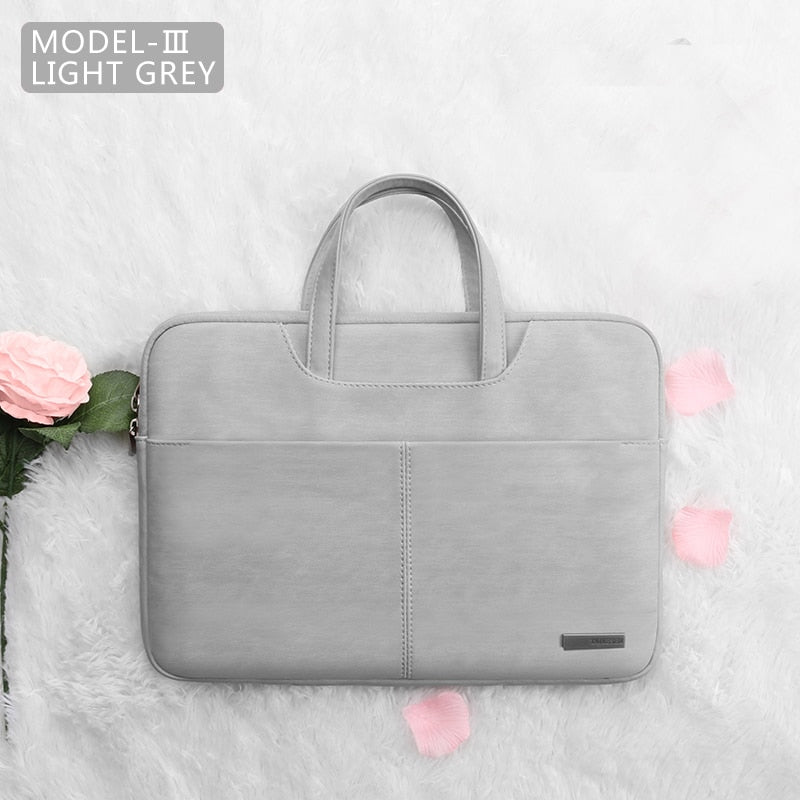 eybag PU Leather women Laptop Bag Notebook Case Carrying Briefcase for Macbook Air 13.3 14 15.6 inch men Handbags shoulder sleeve Bag