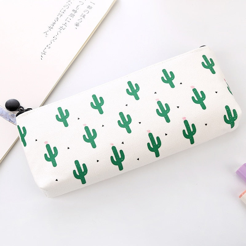 eybag Cute Kawaii Canvas Pencil Case High Capacity Pen Bags Cute Letter Pencil Bags For Girls Gift School Supplies Korean Stationery