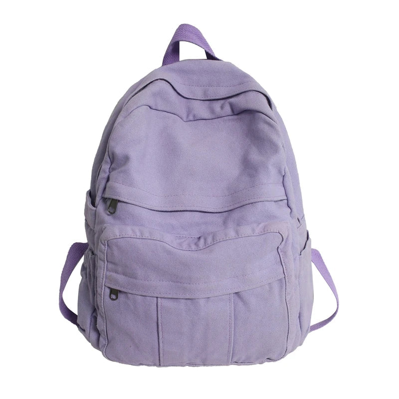 eybag School Bag Student Shoulders Large Capacity Khaki Backpack Fashion Canvas Backpacks Female College Teen Computer Bag