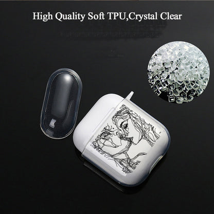 eybag Cover For Apple Airpods 2 1 3 Case Earphone Coque Soft Protector Fundas Airpods Pro Air Pods Covers Earpods Line Couple Hot Kiss