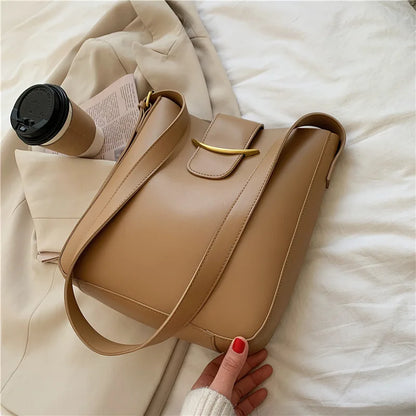 eybag Vintage Simple PU Leather Bucket Crossbody Bags for Women 2023 Luxury Designer Lady Shoulder bags Ladies Handbags 2 Pcs/set