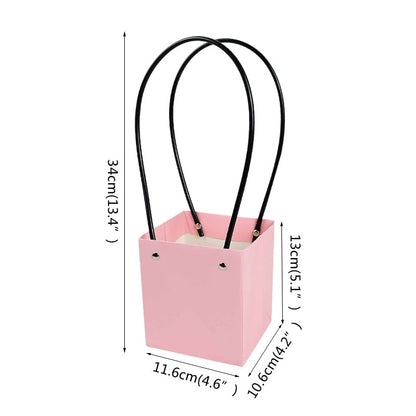 eybag Portable Flower Box Waterproof Paper Handy Gift Bag Kraft Handbag Wedding Rose Party Gift Box Packaging For Candy Cake Birthday