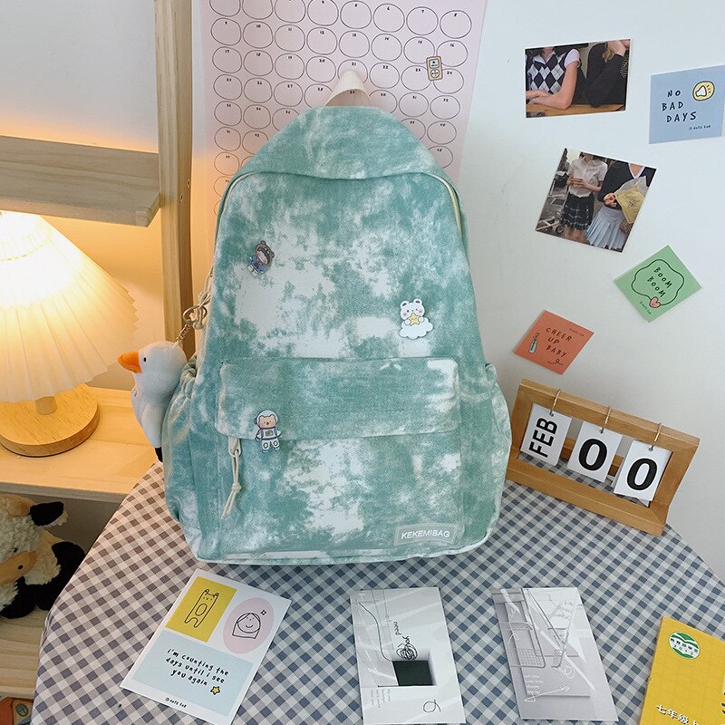 eybag School Backpacks Retro Gradient Women's Backpack Korean Style College Students School Bags for Girls Teenager Female Schoolbag