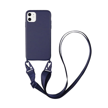 eybag Silicone Lanyard Phone Case For iPhone 12 13 11 Pro Max 7 8 Plus X XR XS Max Ultra Cover With Neck Strap Crossbody Necklace Cord