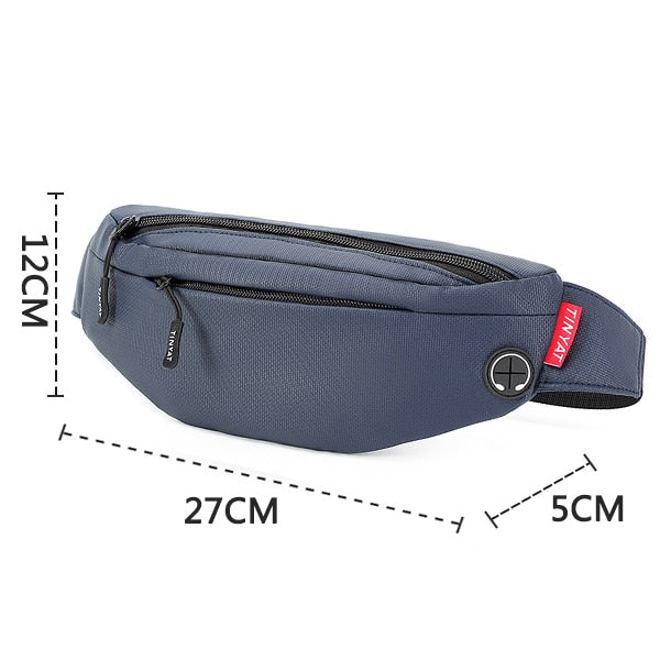 Lkblock Men Waist Bag Pack Purse Casual Large Phone Belt Bag Pouch Women's Canvas Travel Phone Bag Fanny Banana Bag Hip 4 Pockets