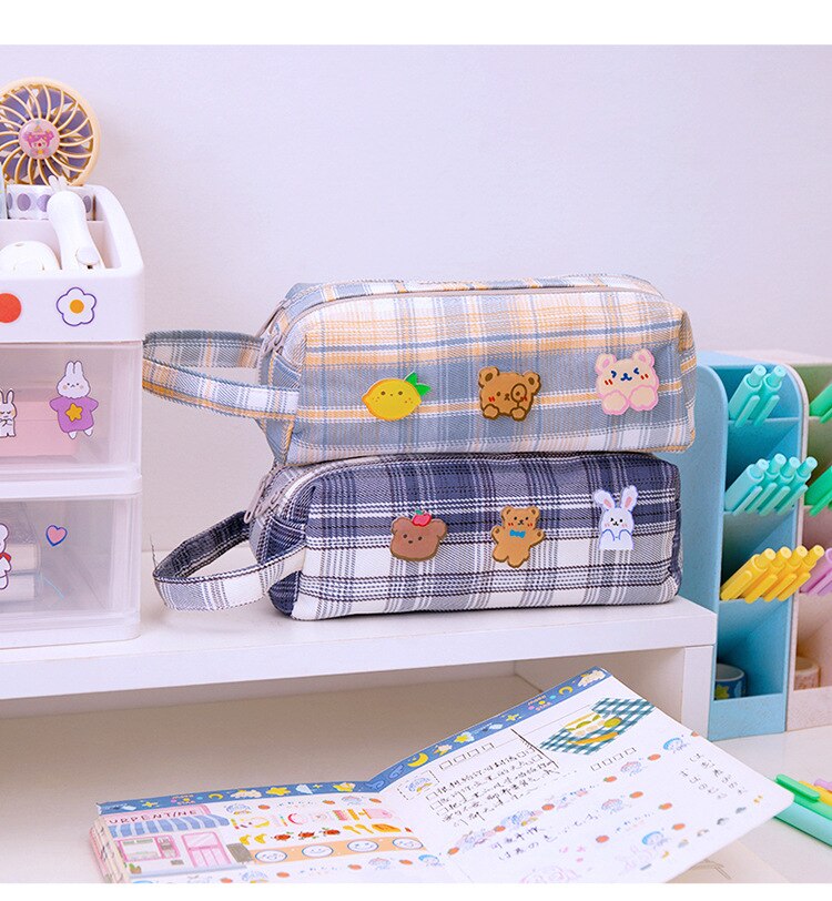 eybag style Cute pencil case Large capacity school pencil bag canvas pen case student stationery bag girl student storage bag gifts