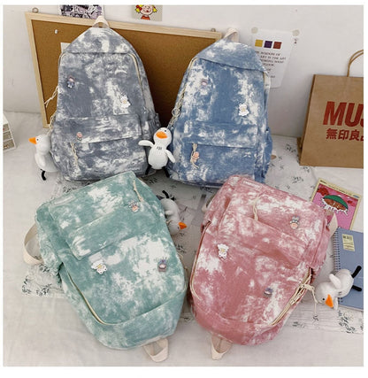 eybag School Backpacks Retro Gradient Women's Backpack Korean Style College Students School Bags for Girls Teenager Female Schoolbag