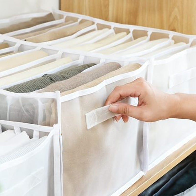 eybag Sweater Clothes Storage Grid Boxes Student Dormitory Wardrobe Closet Drawer Organizer T-shirt Pants Clothing Separation Box