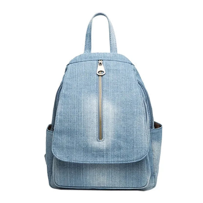 eybag Blue Denim Canvas Women Backpack Big Capacity High Quality female School Bag Casual Jeans Travel shoulder Bag Rucksack Mochila