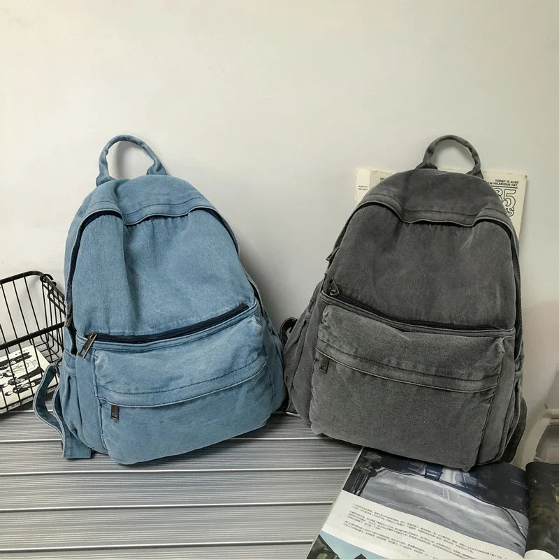 eybag New Female Backpack Fashion Mini Denim Backpacks Woman Students Bags Teen Girl School Bag Youth Women Rucksack Mochila