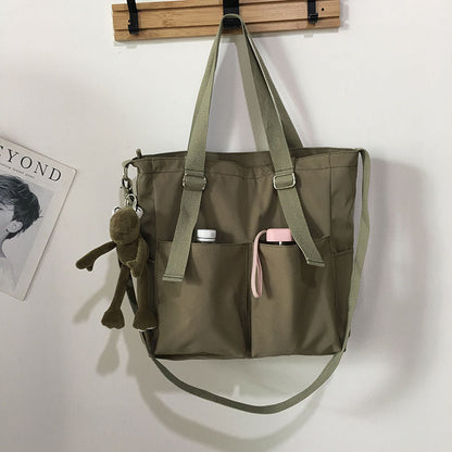 eybag Oxford Large Capacity Canvas Girl Shoulder Hand Bucket Bag Basket Female Crossbody Bags For Women Casual Tote Purses