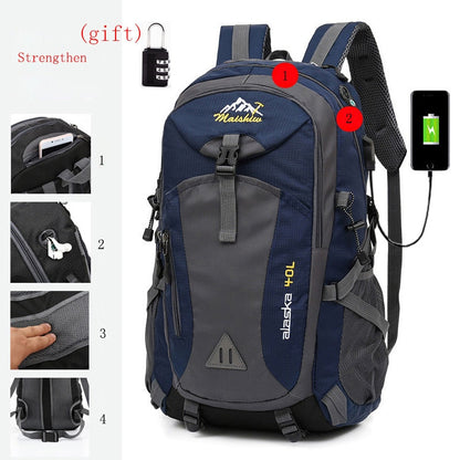 eybag Anti-theft Mountaineering Waterproof Backpack Men Riding Sport Bags Outdoor Camping Travel Backpacks Climbing Hiking Bag For Men