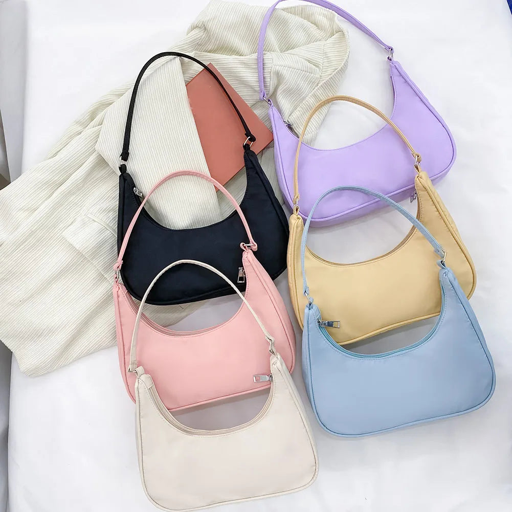 eybag Women Armpit Shoulder Bag Solid Color Small Shoulder Underarm Bags Clutch Purse Casual Women Hobos Handbags