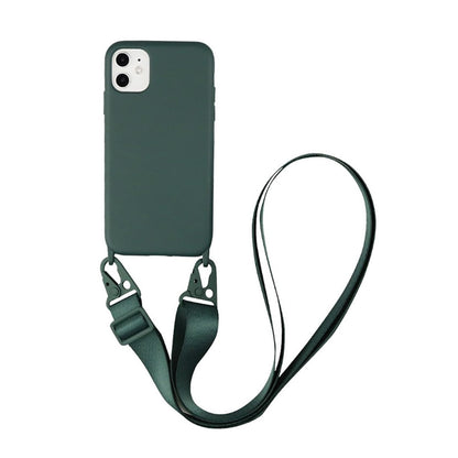 eybag Silicone Lanyard Phone Case For iPhone 12 13 11 Pro Max 7 8 Plus X XR XS Max Ultra Cover With Neck Strap Crossbody Necklace Cord