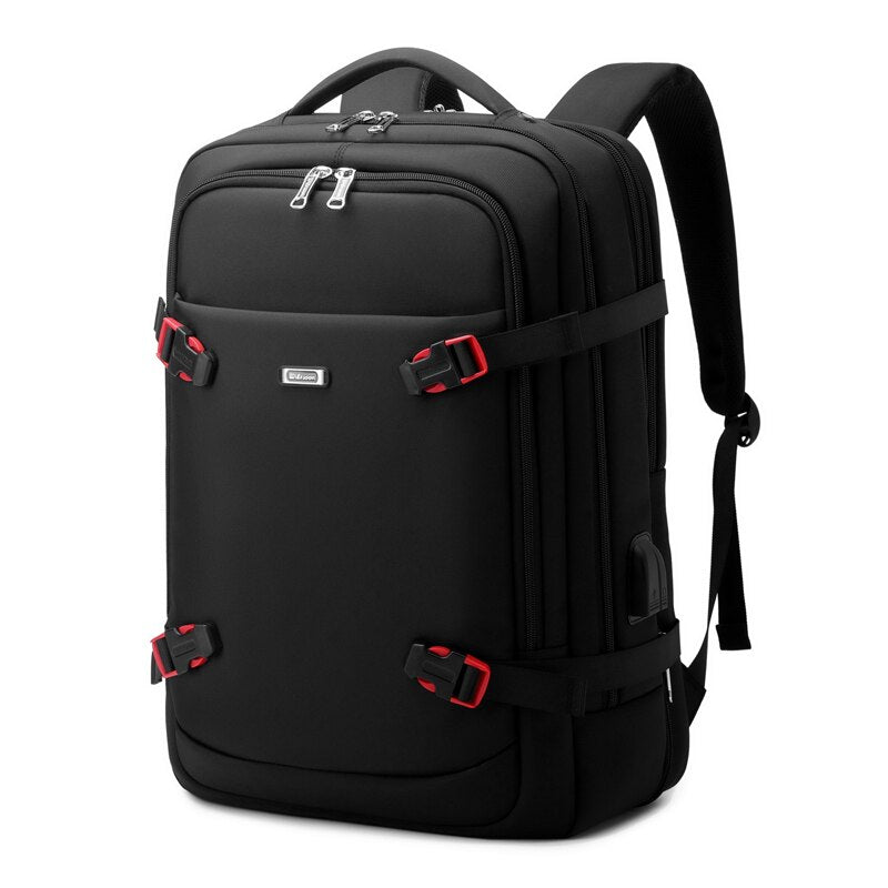 eybag 42L Male Expandable Large Capacity Travel Backpack Men 17 inch Laptop USB Recharging Multi-layer Space Travel Male Bag