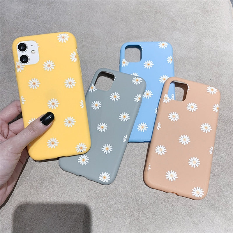 eybag Ottwn Colorful Daisy Flowers Phone Case For iPhone 14 Pro Max 11 12 13 Pro Max X XR XS Max 7 8 6 6s 14 Plus Soft TPU Back Cover