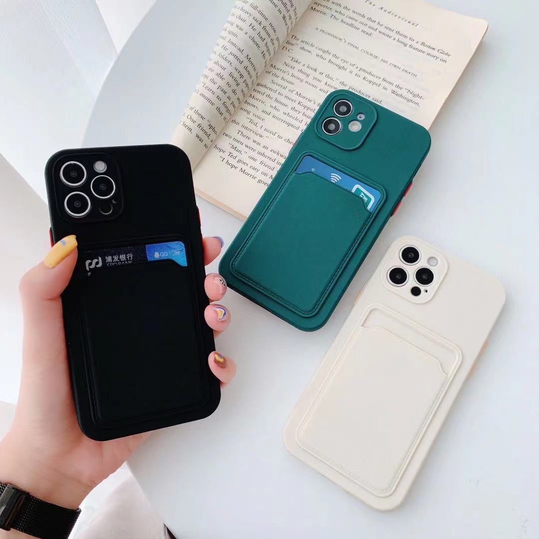 eybag Phone Case For iphone 11 12 13 pro max XR x xs max 7 8 plus se 12 mini 12 pro Soft Silicone Wallet Card Holder cover