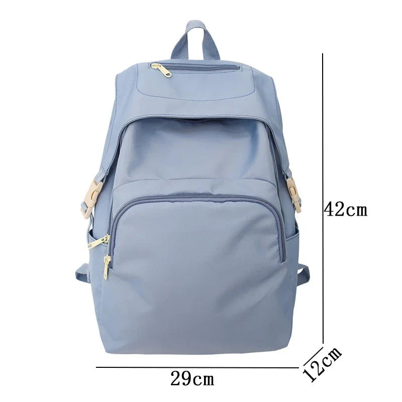 eybag New Fashion Waterproof College Large-capacity Backpack Women Female Travel Solid Color Backpacks Teenage Girl School Bag Mochila