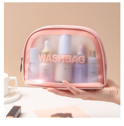 eybag Transparent PVC Women Cosmetic Bag Waterproof Travel Toiletries Storage Organize PU Make Up Bag Female Wash Bag Handbag