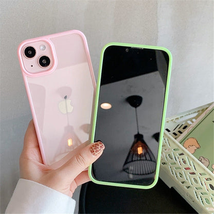 eybag Candy Shockproof Silicone Bumper Phone Case For iPhone 11 12 13 Pro Max X XS XR Max 8 7 Plus Transparent Protection Back Cover