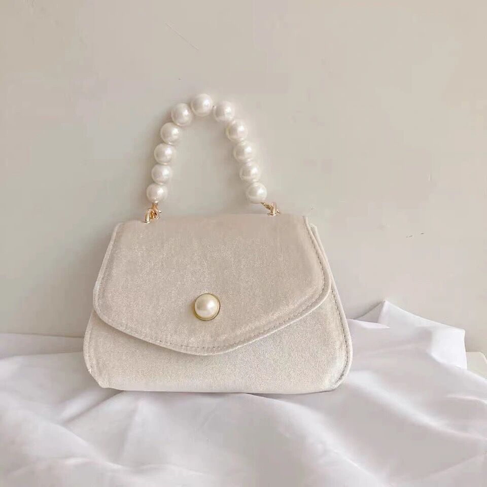 eybag Vintage Small Square Shoulder Bag for Women Pearl Chain Ladies Tote Handbags Evening Clutch Purse Fashion Female Crossbody Bags